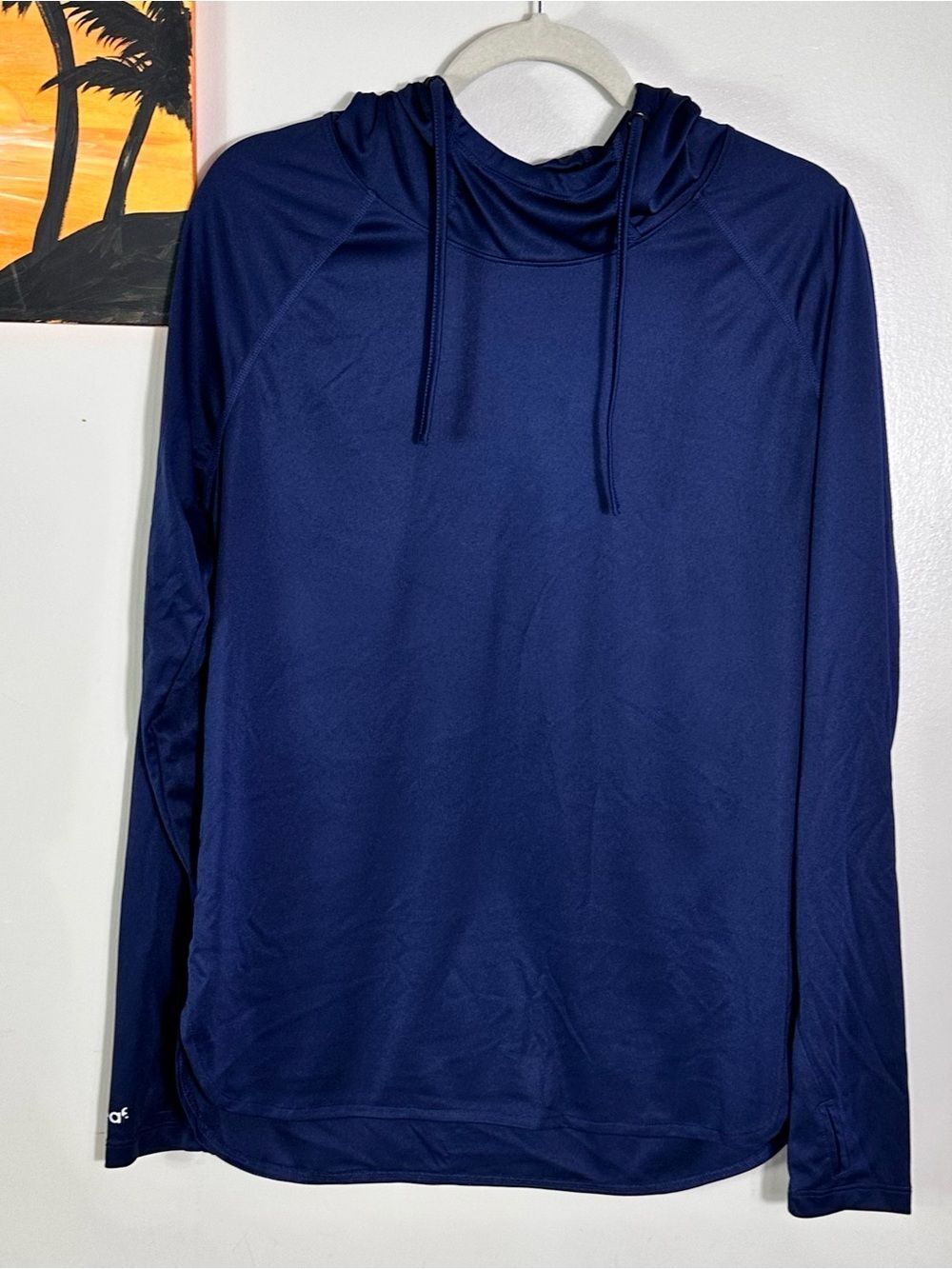 Baleaf Men's Navy Performance Hooded Long Sleeve Top